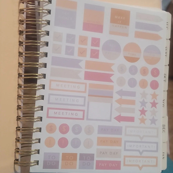 MOLLY & REX French bulldog frenchie monthly weekly daily planner book w stickers - Picture 2 of 9